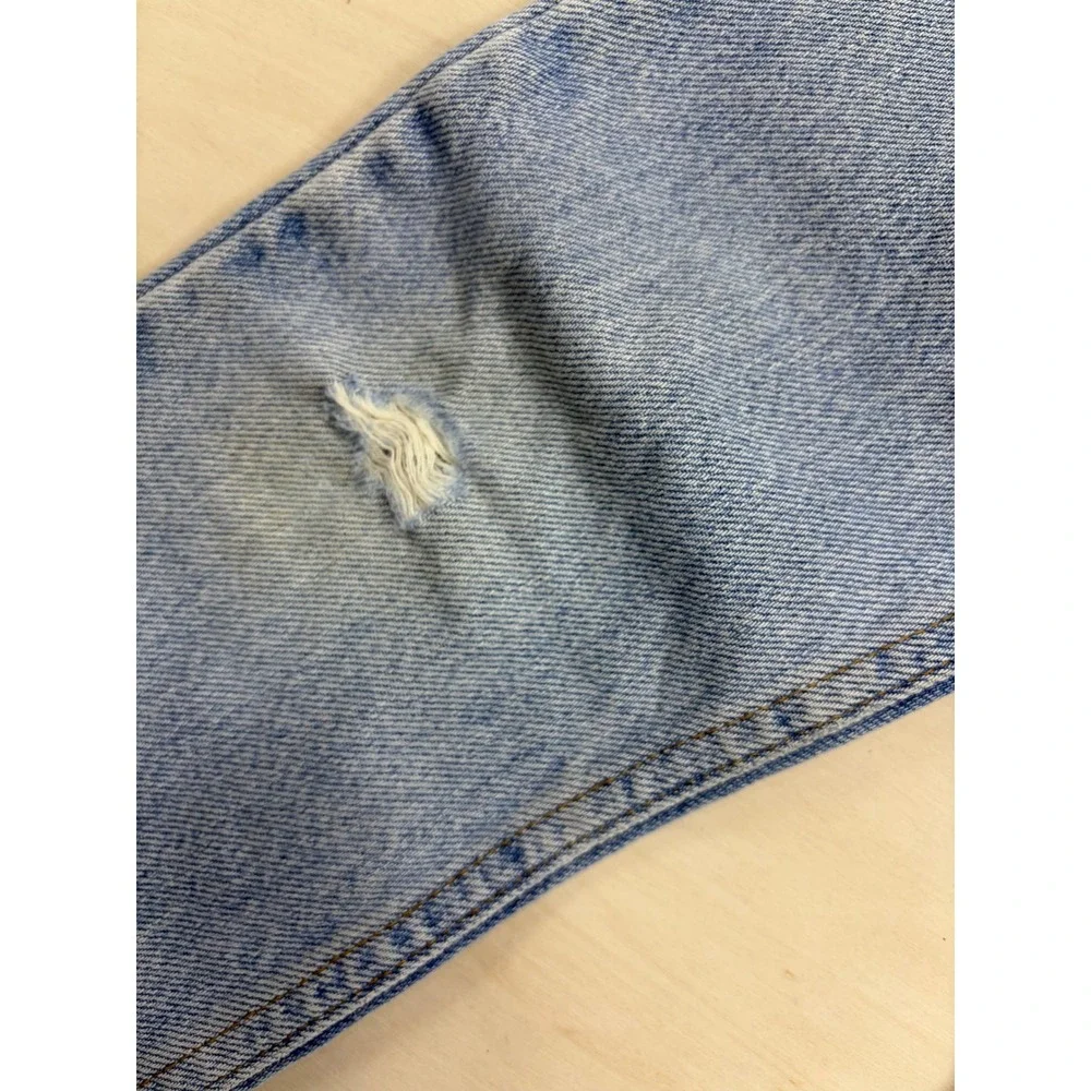 Vintage Faded Glory Girls Flare Jeans Light Wash Distressed Denim Size 6